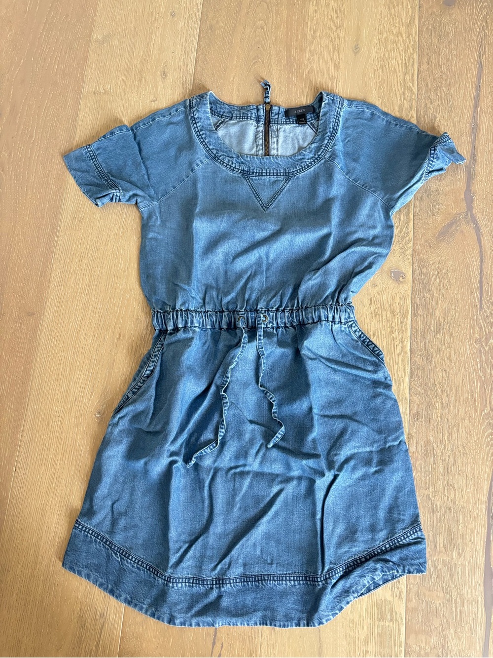 J. Crew Light Wash Denim Dress - Blue xxs